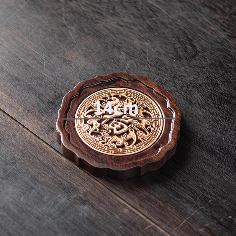 Solid Wood Teapot with Dry Soaking Table Household Tea Pot Lid Bowl Tea Mat Small Water Storage Tea Tray