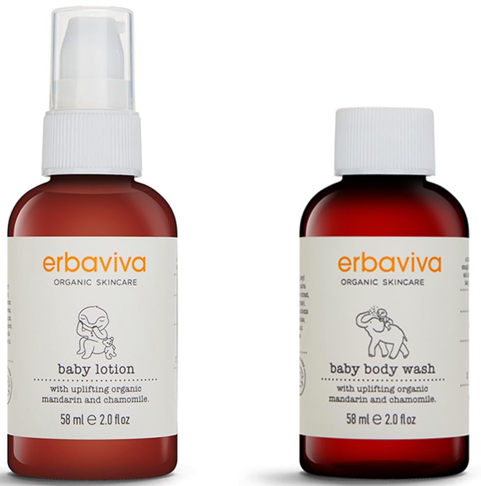 

erbaviva Erbaviva Lotion Body Wash Baby Discovery Kit Box 58ml x 2 Baby Moisturizing Gift Present Trial Newborn Organic & EVSET-1186