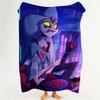 cartoon H Helluva B Boss Throw Flannel Throw Blanket Suitable for Sofa Living Room Bedroom