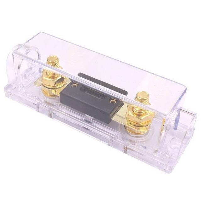 5 pcs Automotive Power Supply Blade Type Power Amplifier Fuse Holder Fuse Box, Audio Fuse Tube, Automotive Fuse Black base