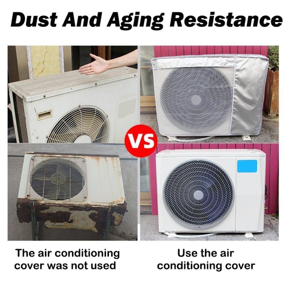 Multisize Air Conditioner Cover Silver Sunscreen Cover New Waterproof Dust Cover  Outdoor