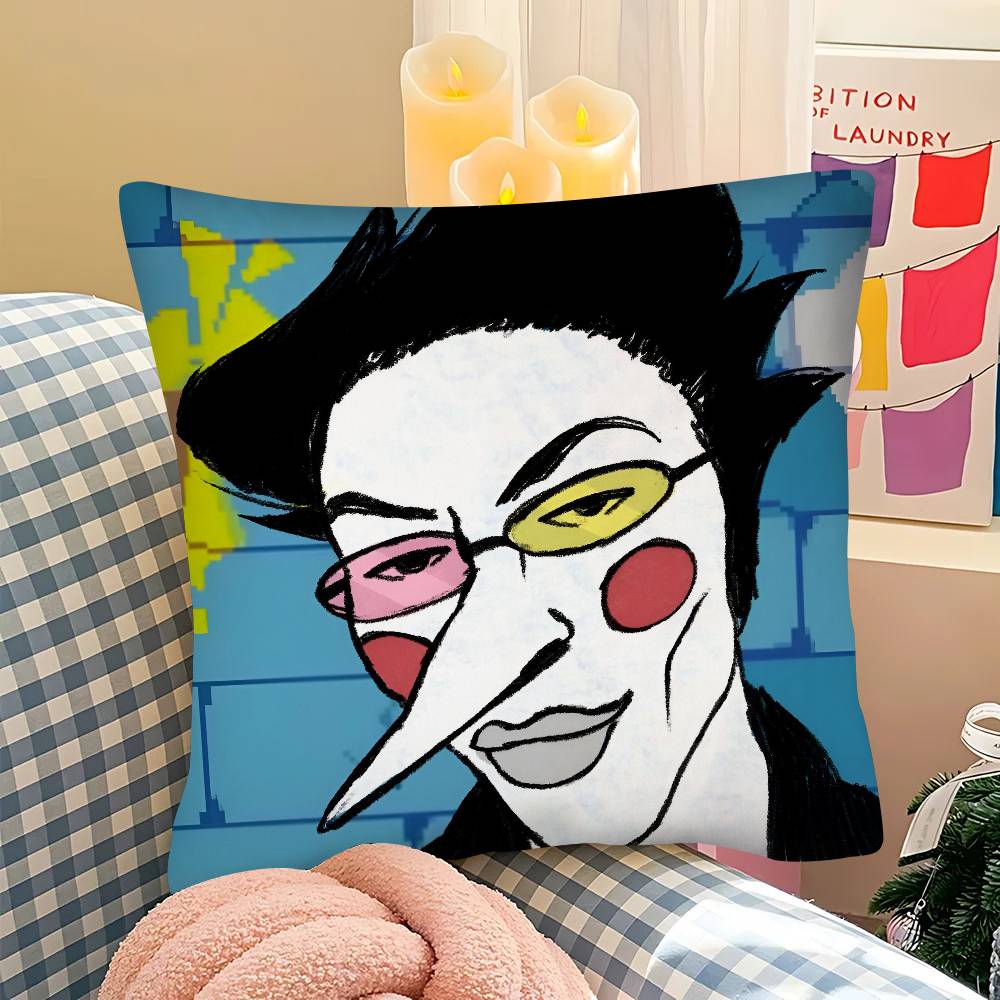 

pc Game DDeltarune Spamton Pillow Case Fashion Square Pillowcase Bedroom Sofa Room Ins Decoration Leisure 40x40cm