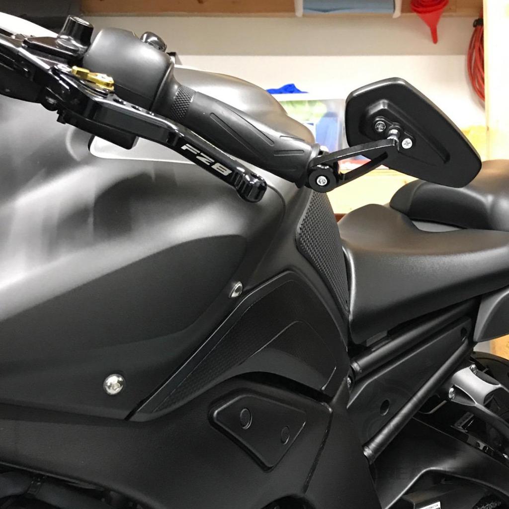 Univerzální 7/8"" 22mm řidítka motocyklové tyčové koncové zrcátko Motocyklové zrcátko pro YAMAHA MT07 FZ07 MT-07