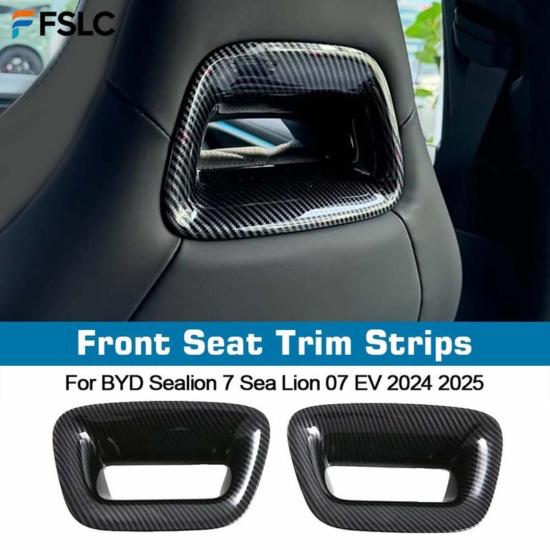 For BYD Sealion 7 Sea Lion 07 EV 2024 2025 Interior Front Seat Decoration Trim Strip Seat Head Panel Cover Trim