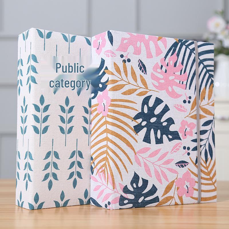 6-Inch 200-Page Cloth Cover Binding Strap Insert Children's Polaroid Photo DIY Album