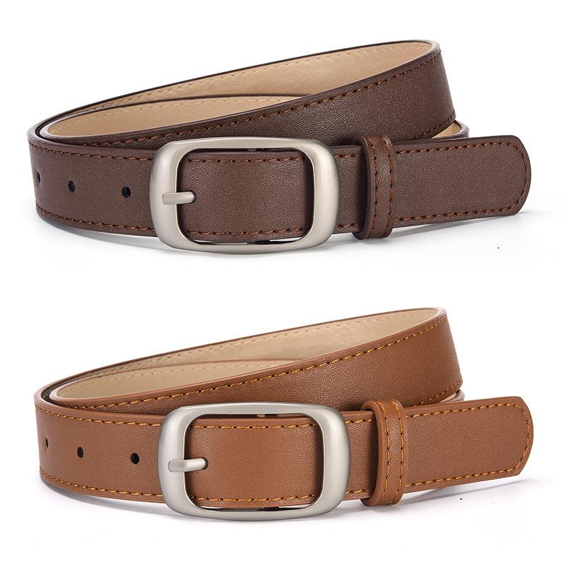 Chic Unisex PU Leather Belt with Decorative Buckle – Versatile and Stylish for a High-End Look.