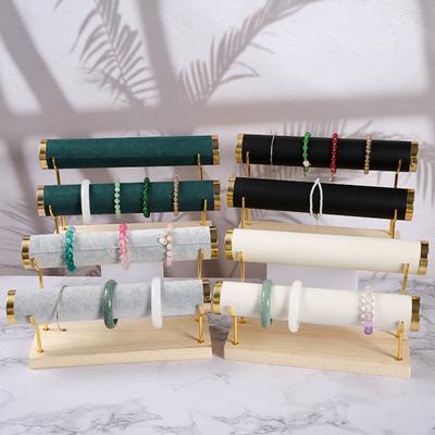 Bracelet Display Stand Elegant Jewelry Organization Wooden Base Bangle Watch Storage Holder for Home