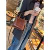 Spring and Summer New Single Shoulder Crossbody Bag, Square Hand-held Women's Bag, Leather Niche Small Bag, Women's Commuting Tote Bag