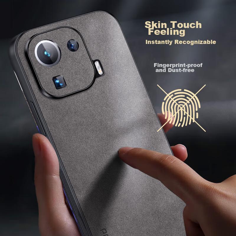 Xiaomi 11 Pro Phone Case, Mi 11 Pro Protective Cover, Shockproof Camera Full Protection Soft, Simple Silicone Outer Case, WoAnd Leather Case, Black