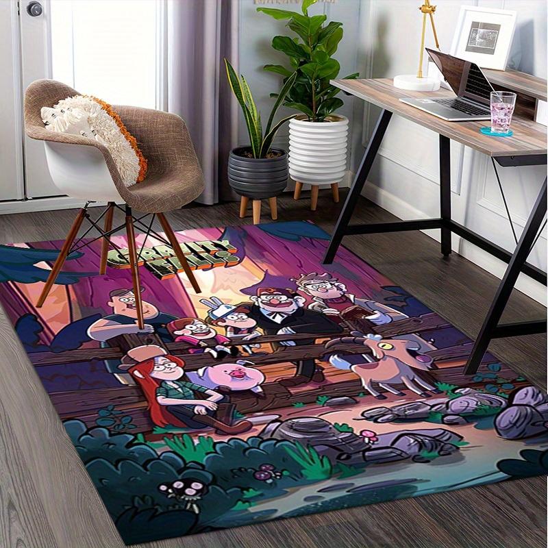 3D Printed Gravity Falls,Mystery,Adventure Anti-Slip Rug - Machine Washable Office Rug for Living Room, Bedroom, Office - Multiple Sizes