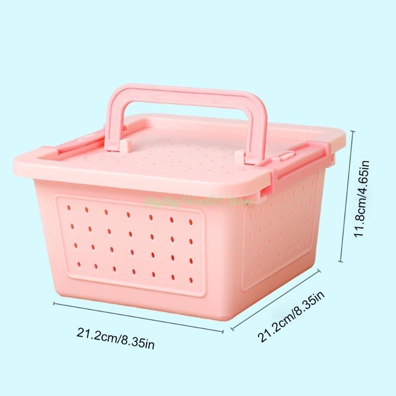 24TE Hamster Outdoor Cage Small Pet with Ventilable Cover Plastic Pet Carry Cage Practical Travel Box for Hamster