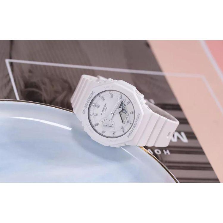 Casio G-Shock Fashion Quartz Watch Resin Strap White Dial Women Watches GMA-S2100-7APR