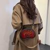New Chinese Style Design Zipper Youth Sweet Shoulder Bags 2026 Hot Selling Versatile Bamboo Leaf Printing Women's Crossbody Bags