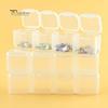 Compartment Art 28 Transparent Nail Rhinestone Jewelry Decorations Storage Box
