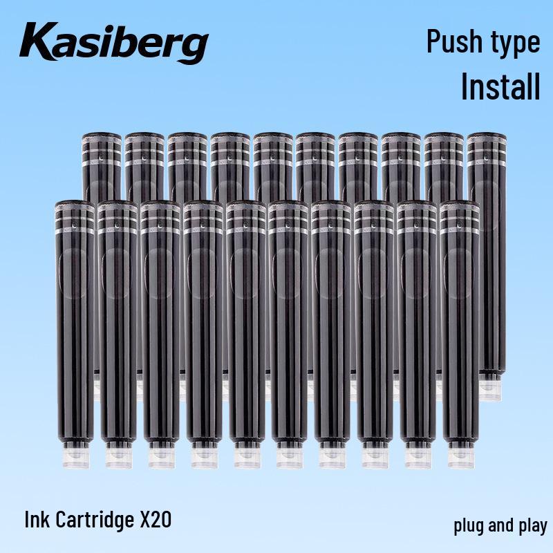 

Kaxiborg 0.38mm Ergonomic Fountain Pen with Anti-Smudge Replaceable Cartridge for Students & Calligraphy Practice 0.38mm (Compatible Cartridge 3.4)