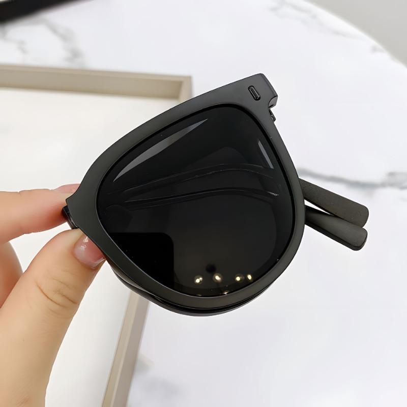 High-end Women's Folding Sunglasses for Outdoor Sun Protection and UV/UVB Blocking