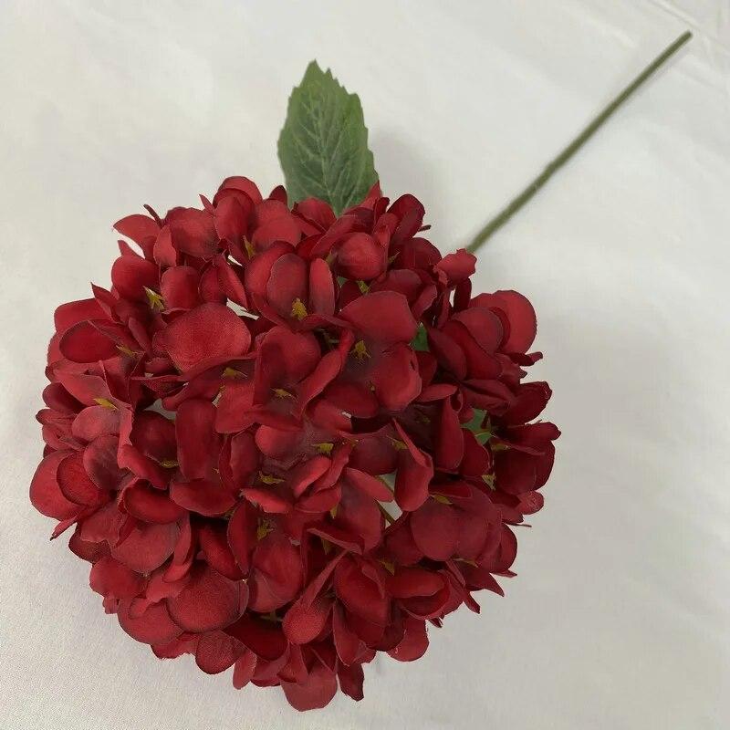 58cm Artificial Flowers Silk Hydrangea Bouque for Wedding Hotel Office Party Living Room Table Accessories Decoration