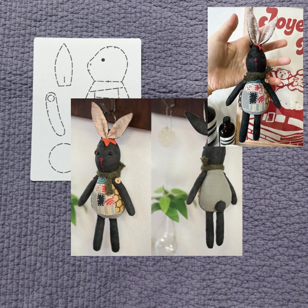 Cute Animals Patchwork PET Template DIY Handmade Keychain Stencils For Hangings Cat Couple Doll Quilting Patterns Making Crafts