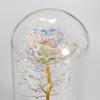 Ewige Mehrfarbige Rose im Glas Leuchtende LED Geschenk Regenbogen