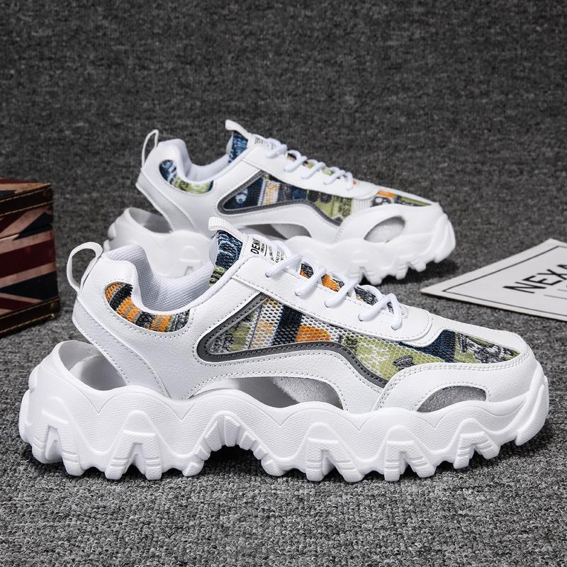 

Men s shoes summer breathable thin hollow mesh sports shoes men s youth summer running casual sandals thick sole 39