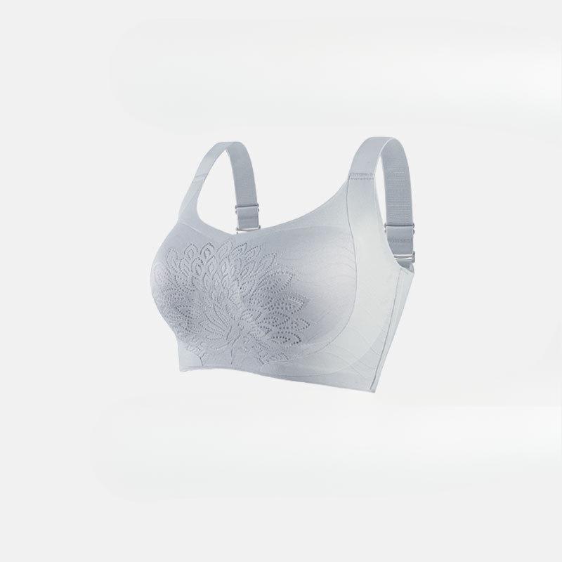 Plus Size Women's Non Mark Vest Type Adjustment Fixed Breathable Cup No Underwire Naked Feel Comfortable Bra