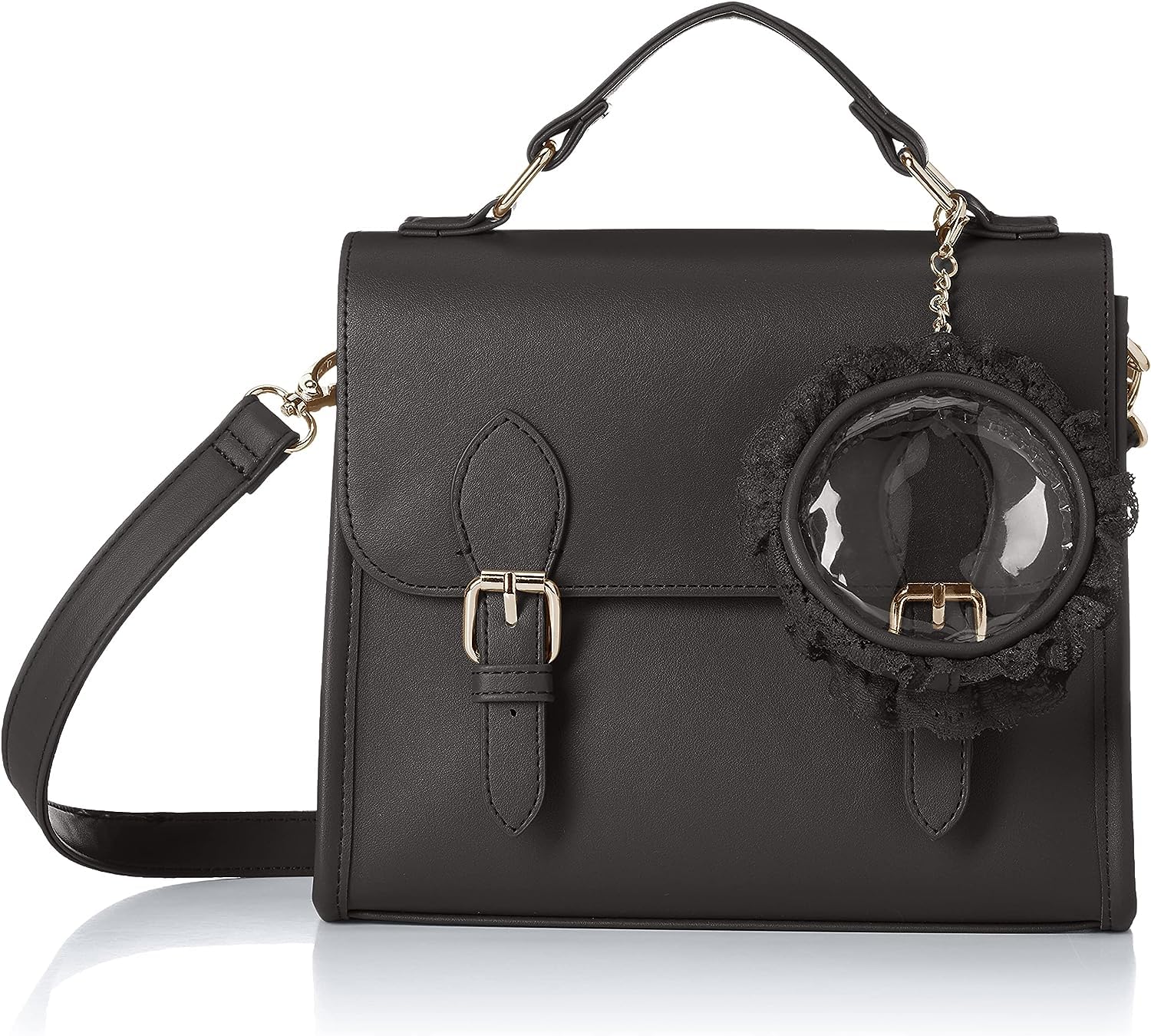 

WEGO Двусторонняя Сумка-Почтальонка, Прозрачная, Ita Bag, Украшенная, Идеально для Прогулок, Повседневного Использования, Ежедневной Носки, Девочковый, Корейский Стиль, Весна, Лето,