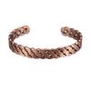 Vinterly Pure Copper Bracelets Twisted Handmade Braided 12mm Adjustable Bangles Health Energy High Magnet Jewelry Resizable Cuff