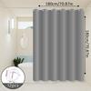 High-End Pure Gray Shower Curtain, Elegant Single-Color Design, Peva Bathroom Curtain, Simple and Durable, Suitable for Shower Partitions