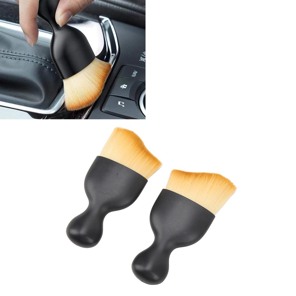 2Pcs Car Interior Detailing Dust Brush   Conditioner Vent Crevice Dust Removal Brush Clning Tool