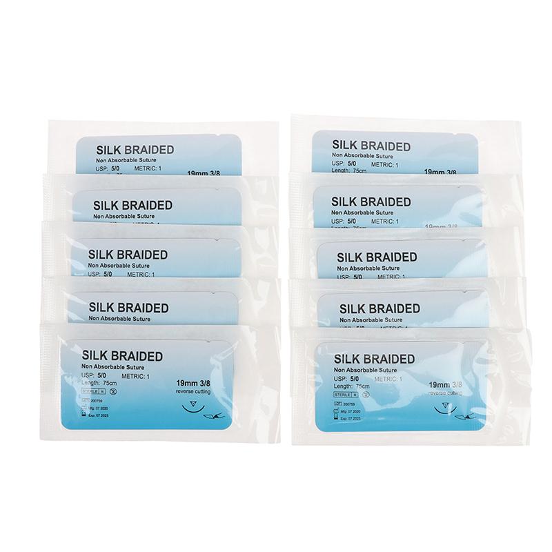 12PCS 2.0/3.0/4.0/5.0 Needle Suture Nlon Medical Thread Sterile Surgical Practice 3