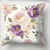 Home Decor Floral Print Pillow Cover Durable Zipper Style Pillowcase for Sofa Bedroom Car