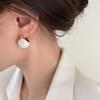 Winter Caramel Oil Drop Ear Buckle Women's French Retro Hong Kong Style Earrings Round Fashion Versatile Explosion High-end Earrings