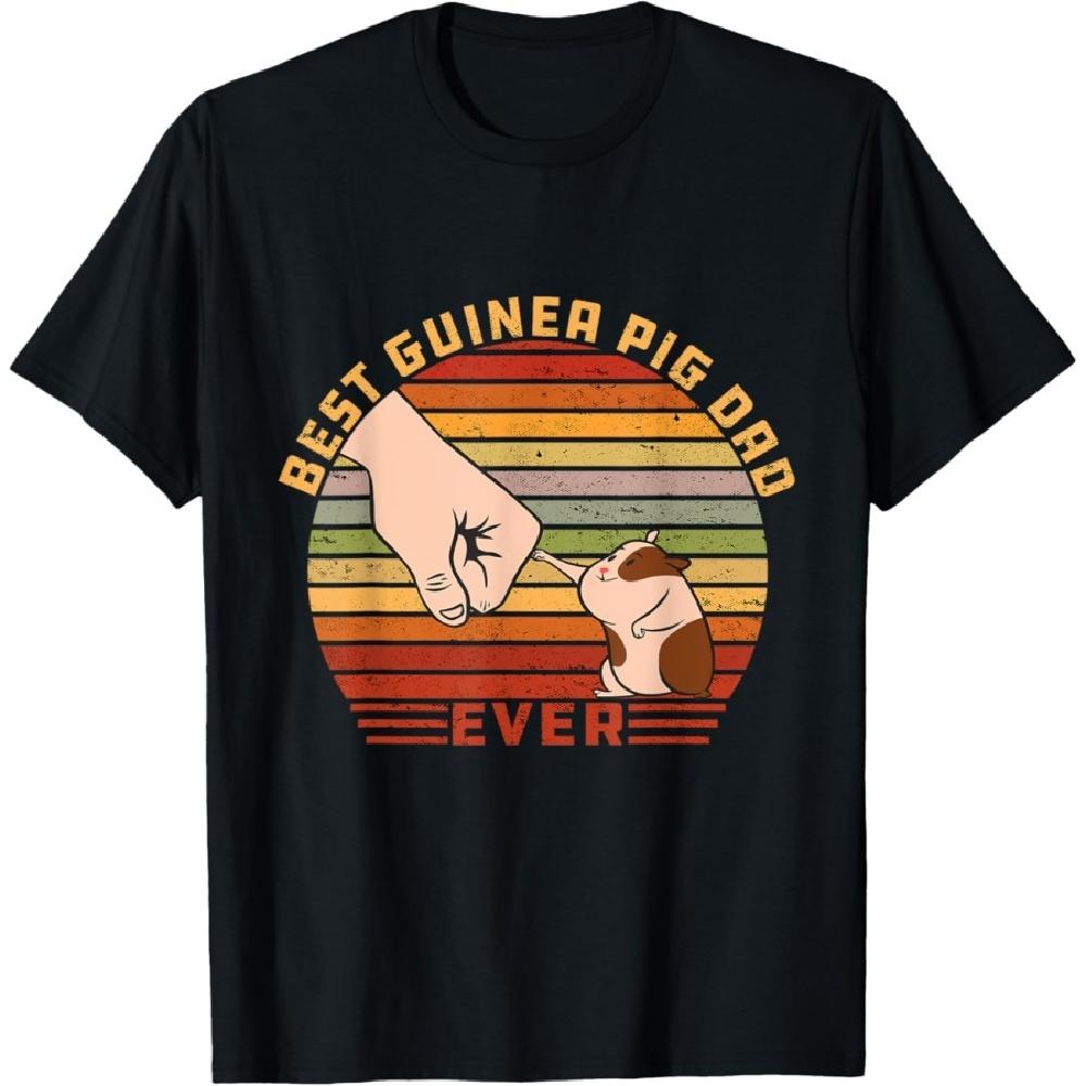 Best Guinea Pig Dad Ever Funny Guinea Pig Father T-Shirt XXXXXL чёрный