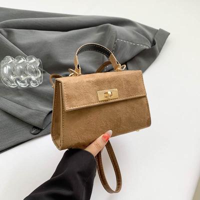 Bolsa Mensageiro de Moda Outono Bolsa Simples para o Dia a Dia Bolsa de Ombro Moderna de Cor Sólida Bolsa Retrô Pequena Quadrada