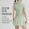 Taglia grande nuova maglietta polo da donna a maniche corte con colletto sportivo asciugatura rapida traspirante set fitness tennis gonna yoga