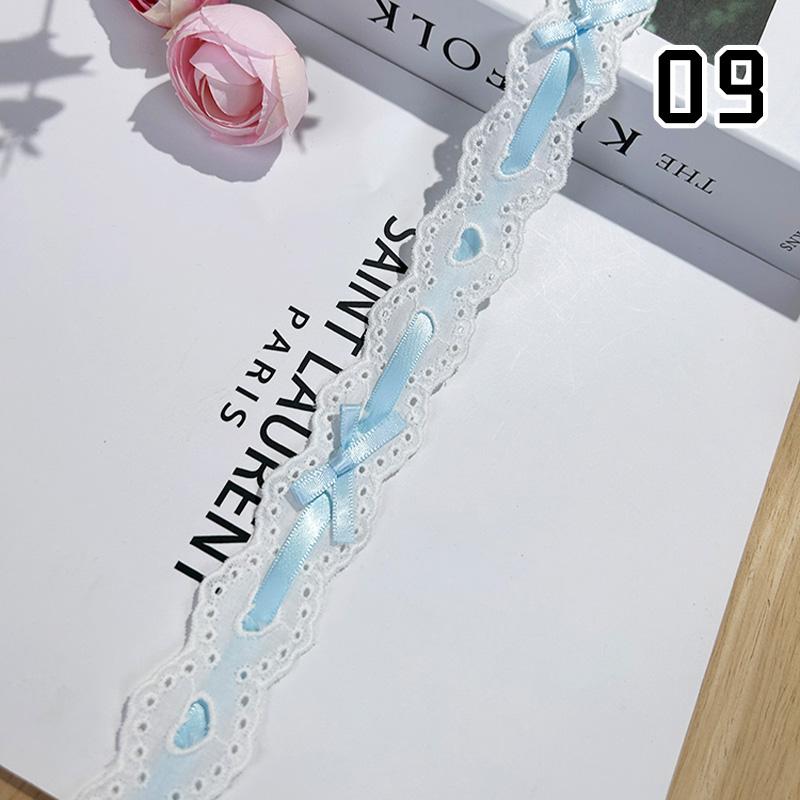 1Yard Bow Pleated Lace Ribbon Handmade Diy Decoration Baby Clothes Skirt Hem Edge Clothing Lace Curtains Home Decor Accessories