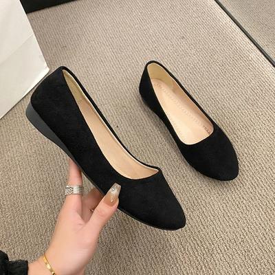2024 New Style Women Flats Slip On Flat Shoes Candy Color Woman Boat Shoes Black Loafers Faux Suede Ladies Ballet