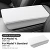 Leather Armrest Box Protective ABS Cover Trim For Tesla Model YL 6 Seats Model Y Standard 2025 2026 2027 Arm Rest Lid Interior