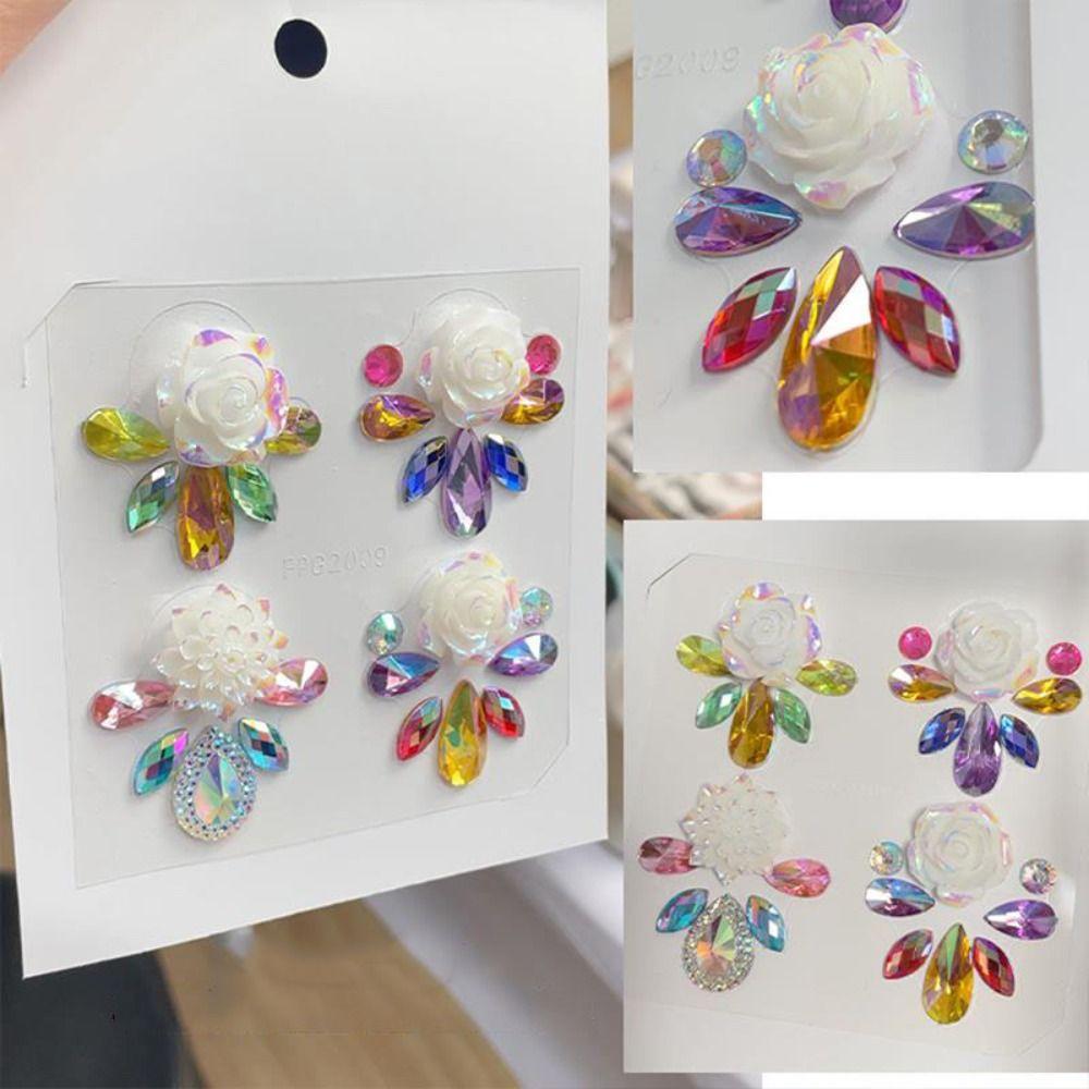 DIY Face Body Rhinestone Stickers Colorful Children Gem Stickers Forehead Tattoo Stickers  Kids