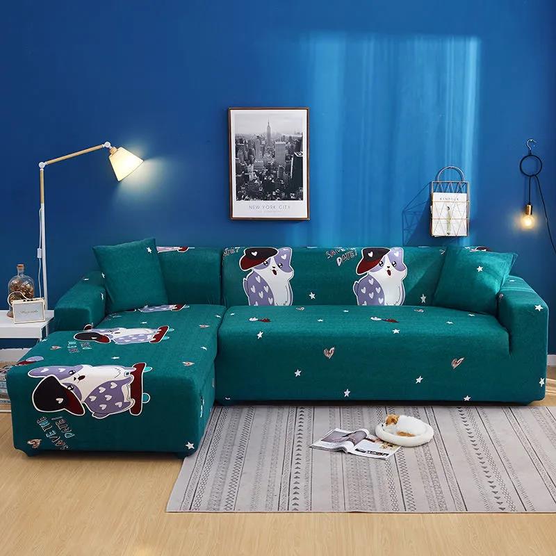 Fire sesonger Universalt Altomfattende Universalt Trekk Gammeldags Skinnsofa Elastisk Sklisikkert Støvtett Sofatrekk
