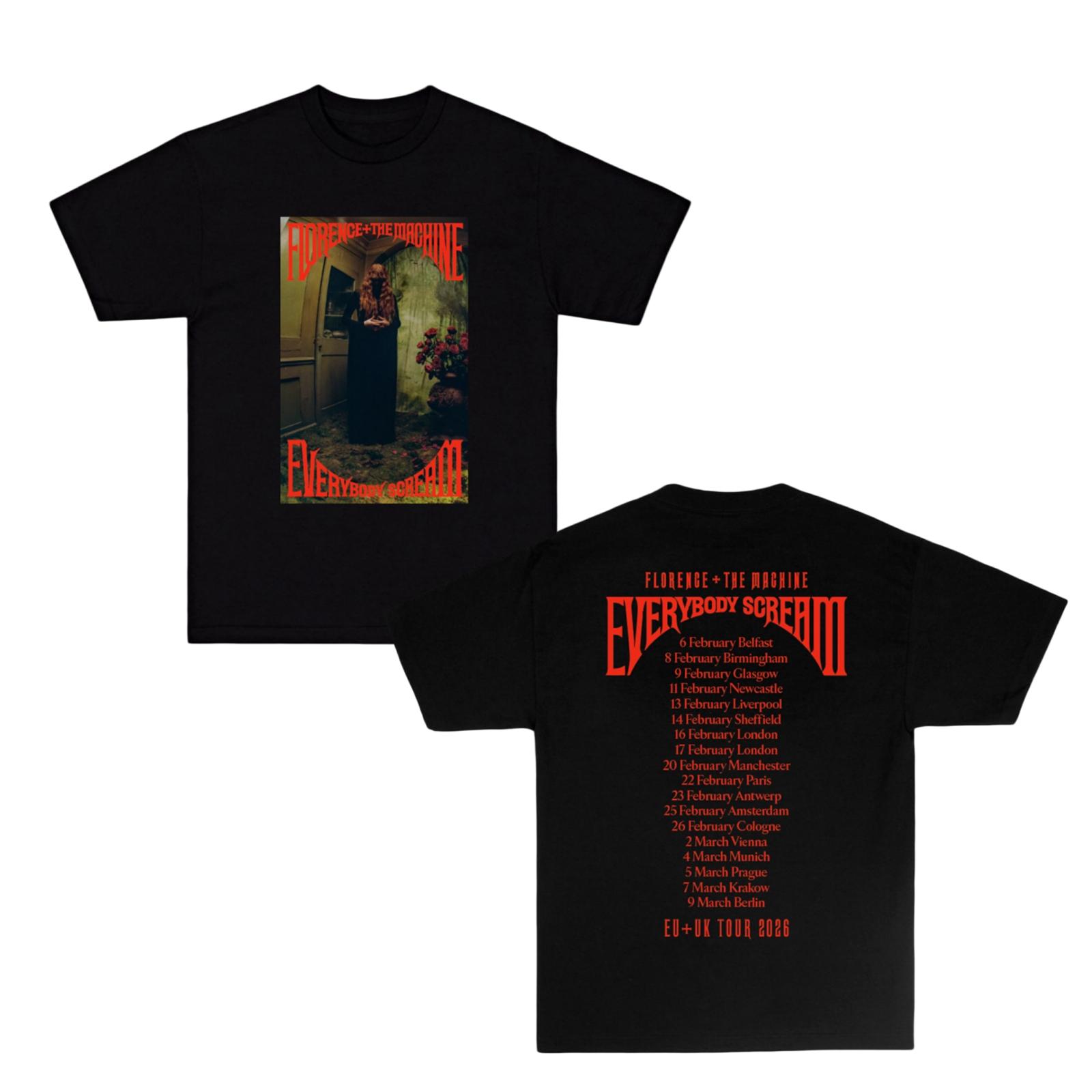 

2026 Florence The Machine Everybody Scream Tour Fashion T shirt 100Cotton Unisex Unisexs Womens TShirt Y2k Casual Tee Fans Gift 4XL