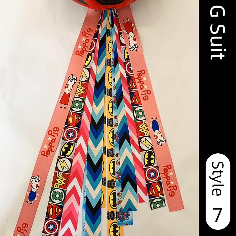 Kids Roller Skating Balance Car Ski Helmet Ribbon Self-Made Kids Balance Bike Stylish Decorative Doll Ribbon Dirty Braid