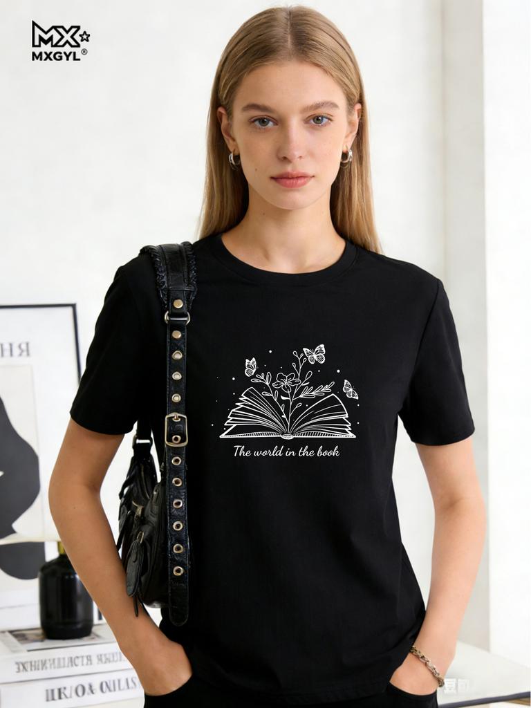 Funny Reading Shirt Book Shirt Librarian Gift Women Short Sleeve T-Shirts Cute Graphic Tees One More Chapter Tshirt Bookish Gift