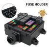 Car Relay Socket Black Box Blade Fuse Holder Automotive RV Multi-way Lighting Audio Modification Control Terminal Recreation
