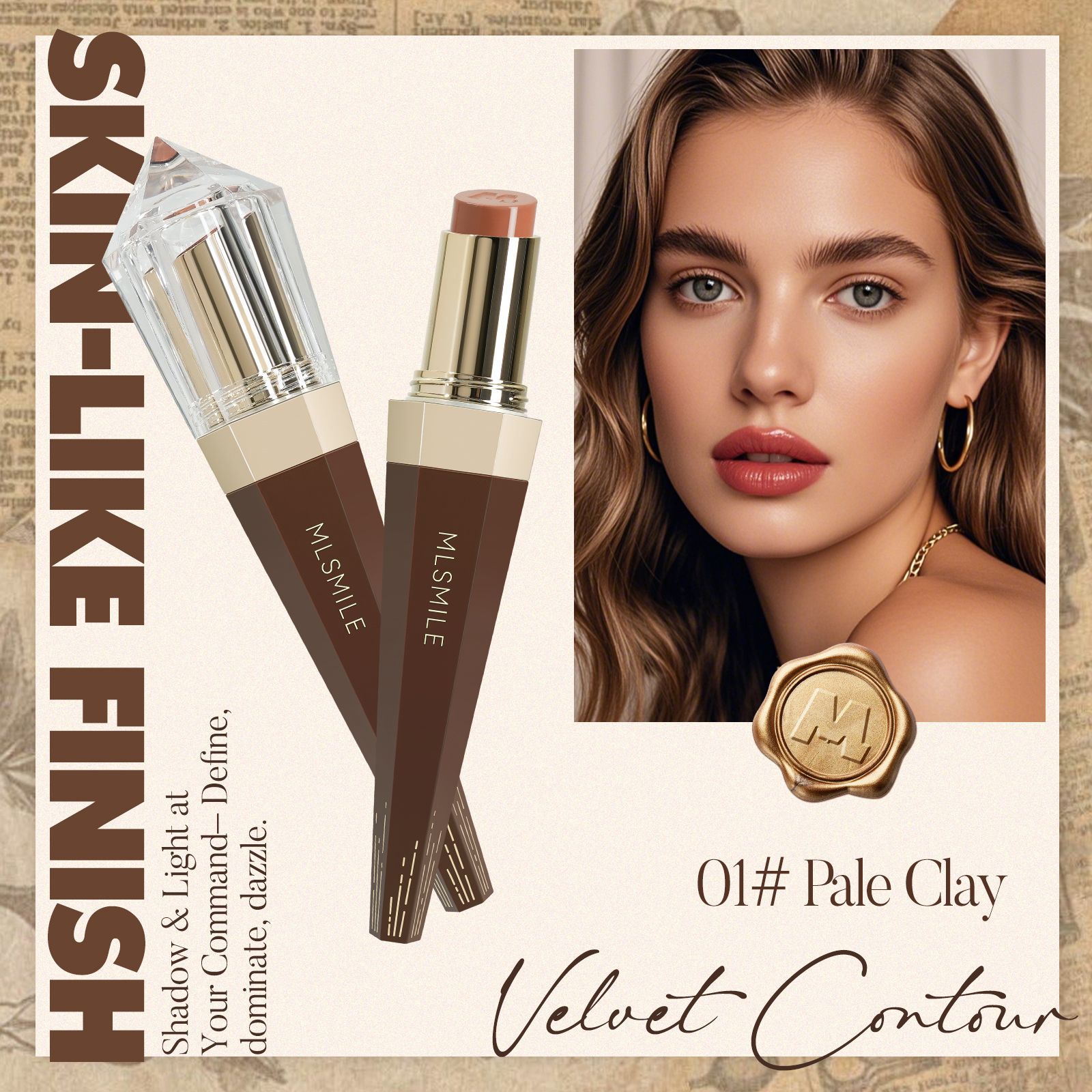 MLSMILE scepter beauty stick set, multi-functional brightening highlight three-dimensional modification facial contour stick