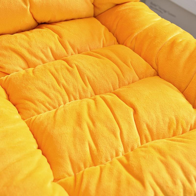 Winter Heated One-piece Chair Cushion Office Chair Backrest Integrated Cushion Warm Plush Solid Color Student Stool Seat Cushions