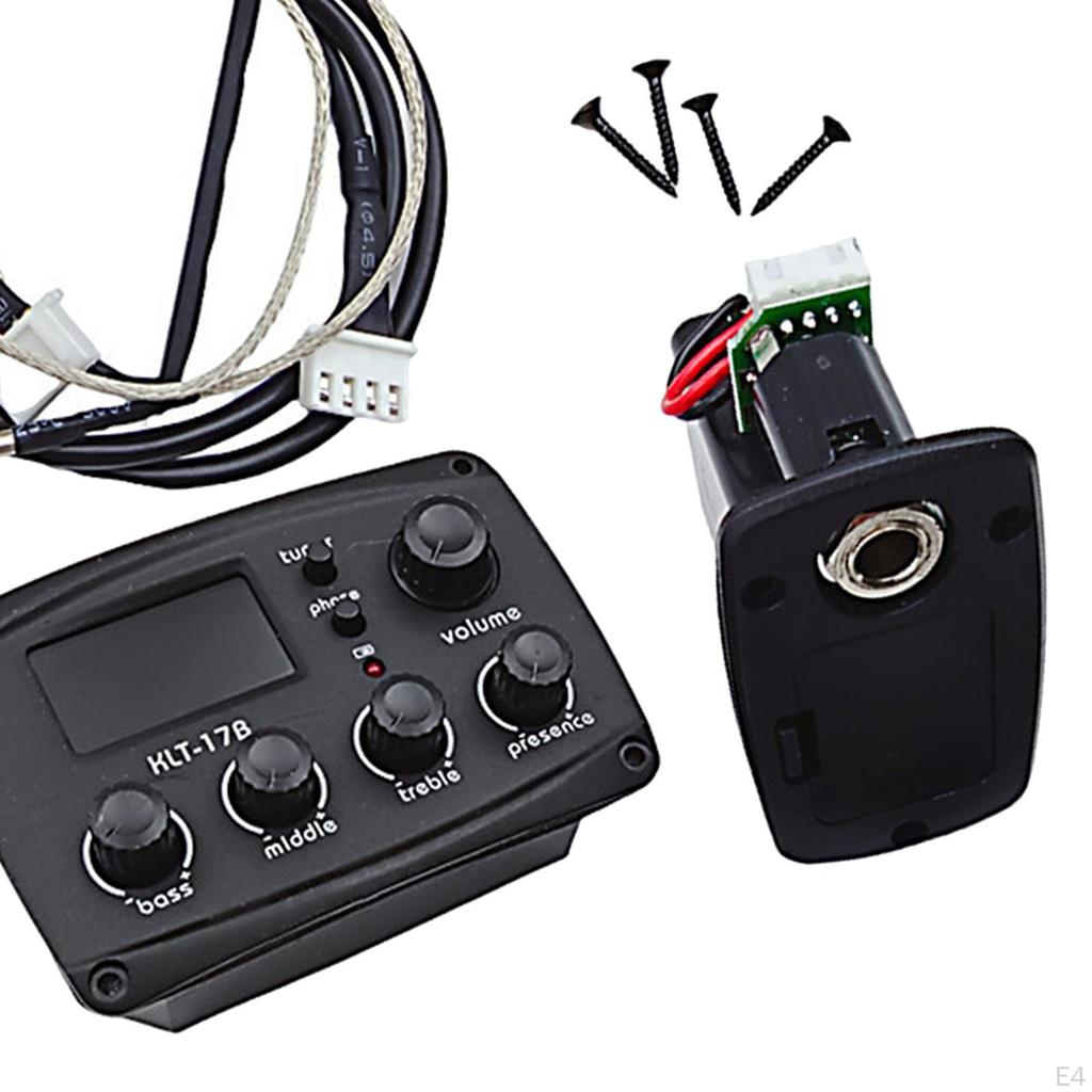 Acoustic Electric Guitar Preamp with Tuner And Volume Control