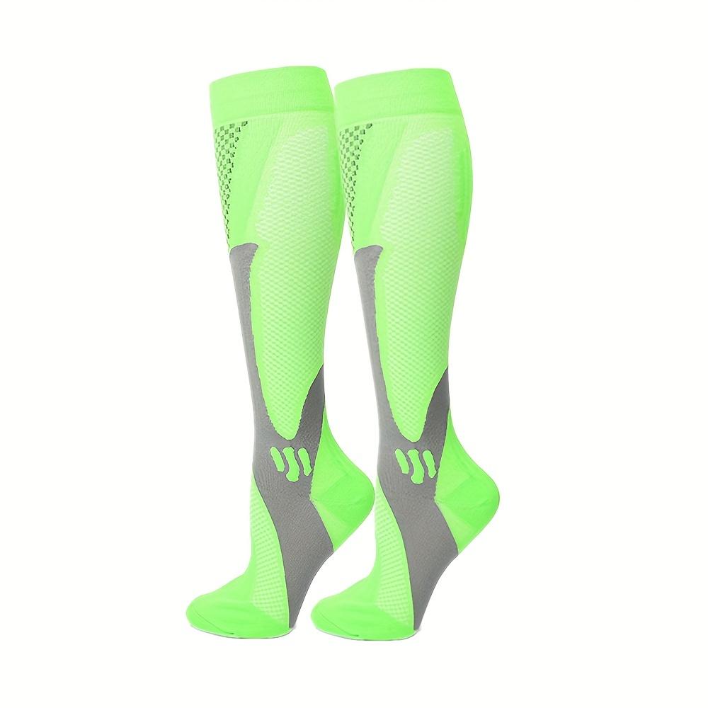 

1 Pair Sports Compression Socks For Women, Breathable And Comfortable Compression Calf Socks L/XL зелений