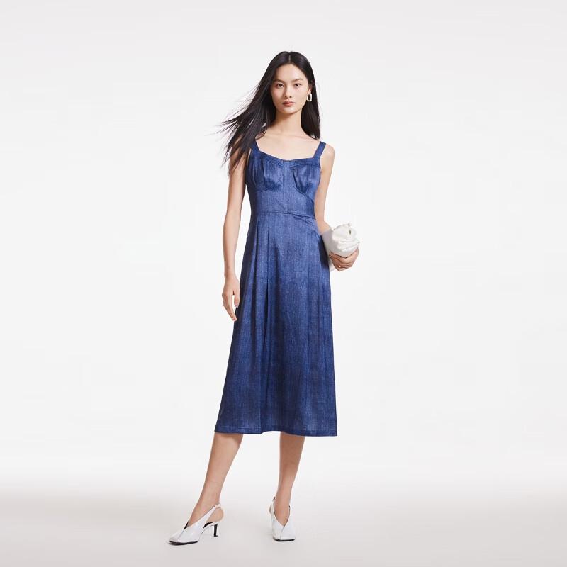 VEROMODA Women's Pleated High-Waist Sling Midi Dress