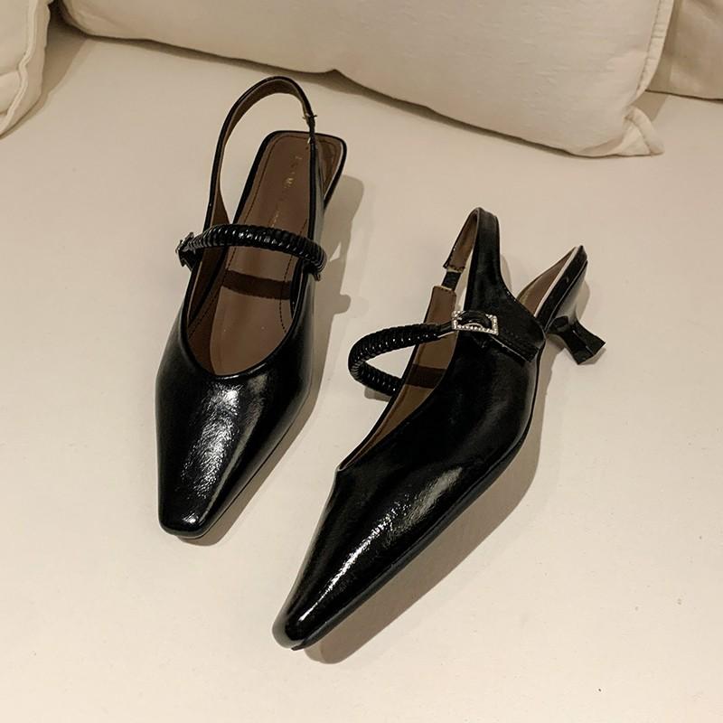 

New 2025 Summer Fashion Women s High Heels Pointed Toe Casual Slingback Ladies Sandals Comfortable Hot Selling Women s Slippers 35